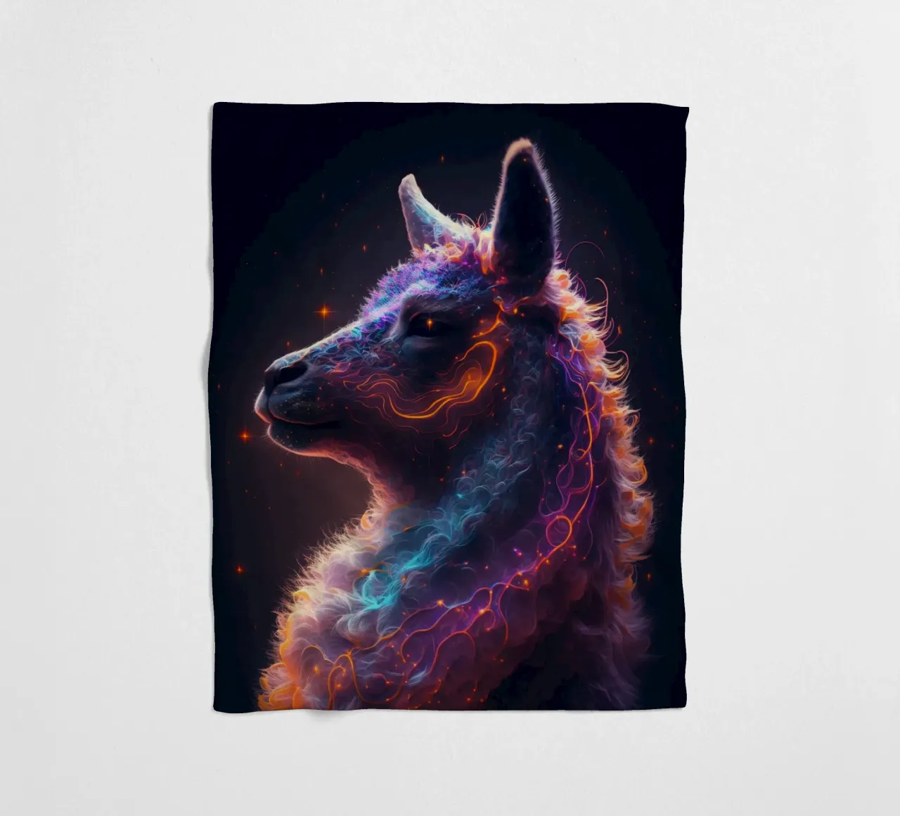 Galaxy Llama Alpaca coperta in pile da Lootprint