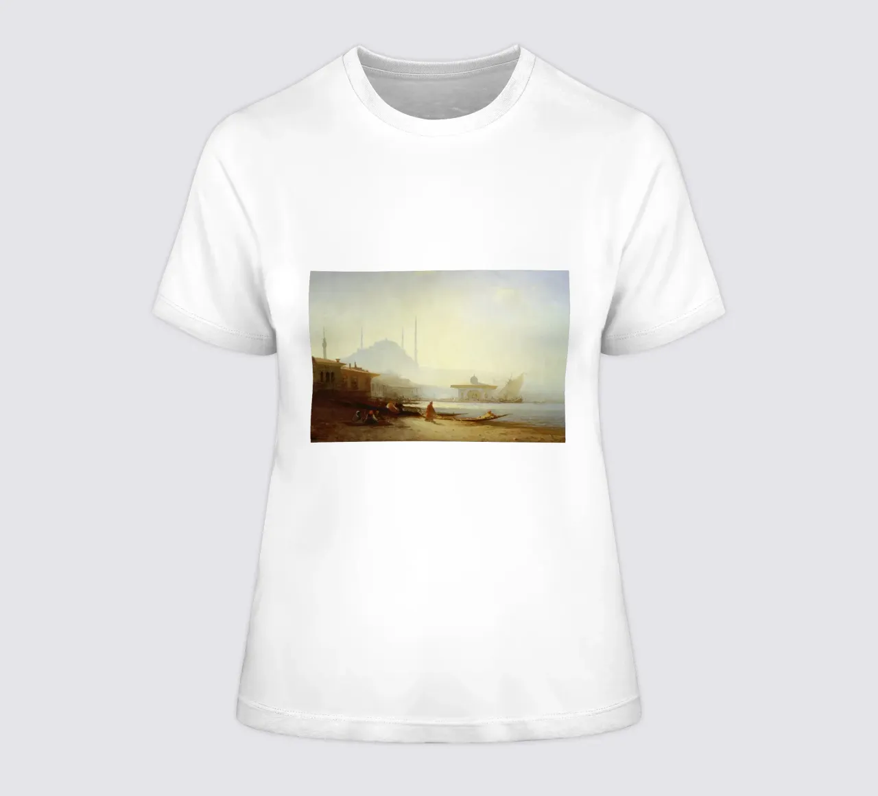 Felix Ziem - View of Istanbul women's fitted t-shirt by ARTOTHEK