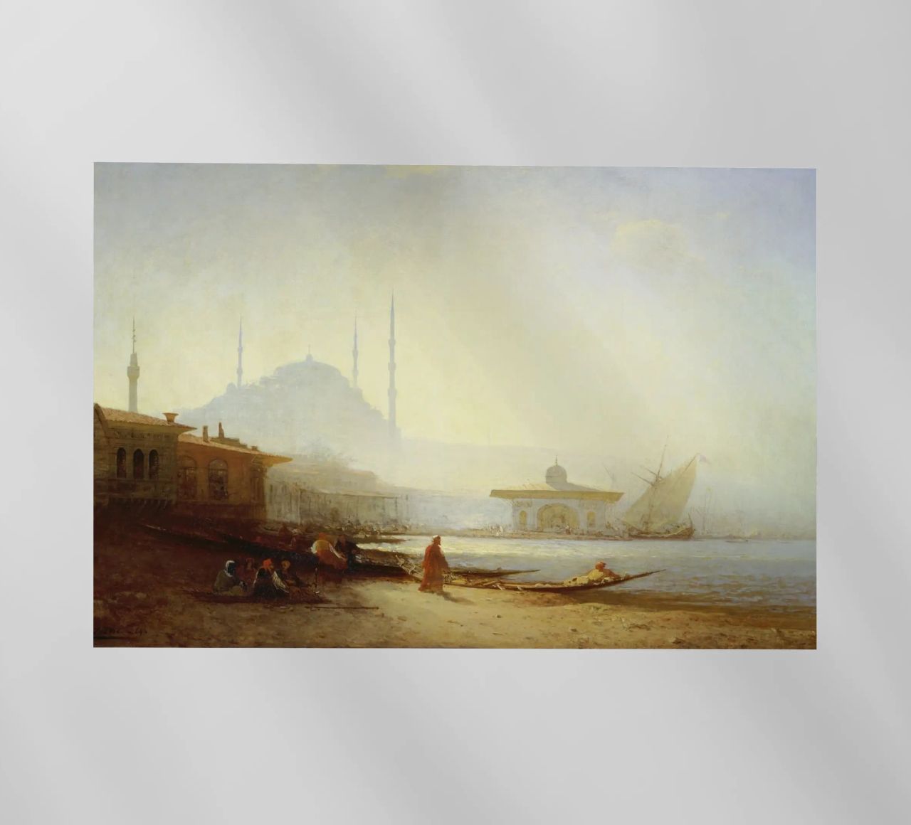 Felix Ziem - Vista su Istanbul pellicola backlit da ARTOTHEK