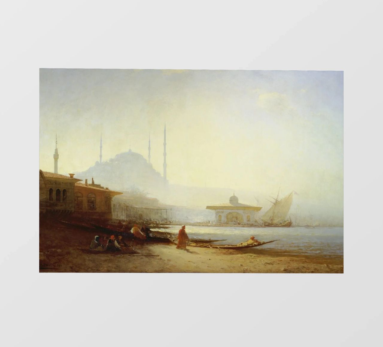 Felix Ziem - Vista su Istanbul pellicola backlit da ARTOTHEK