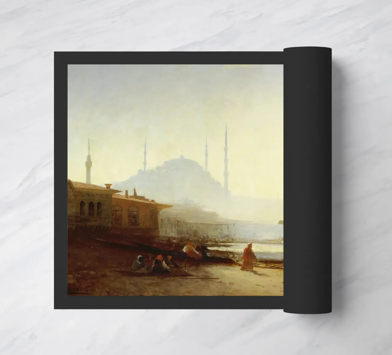 Felix Ziem - View of Istanbul doormat by ARTOTHEK