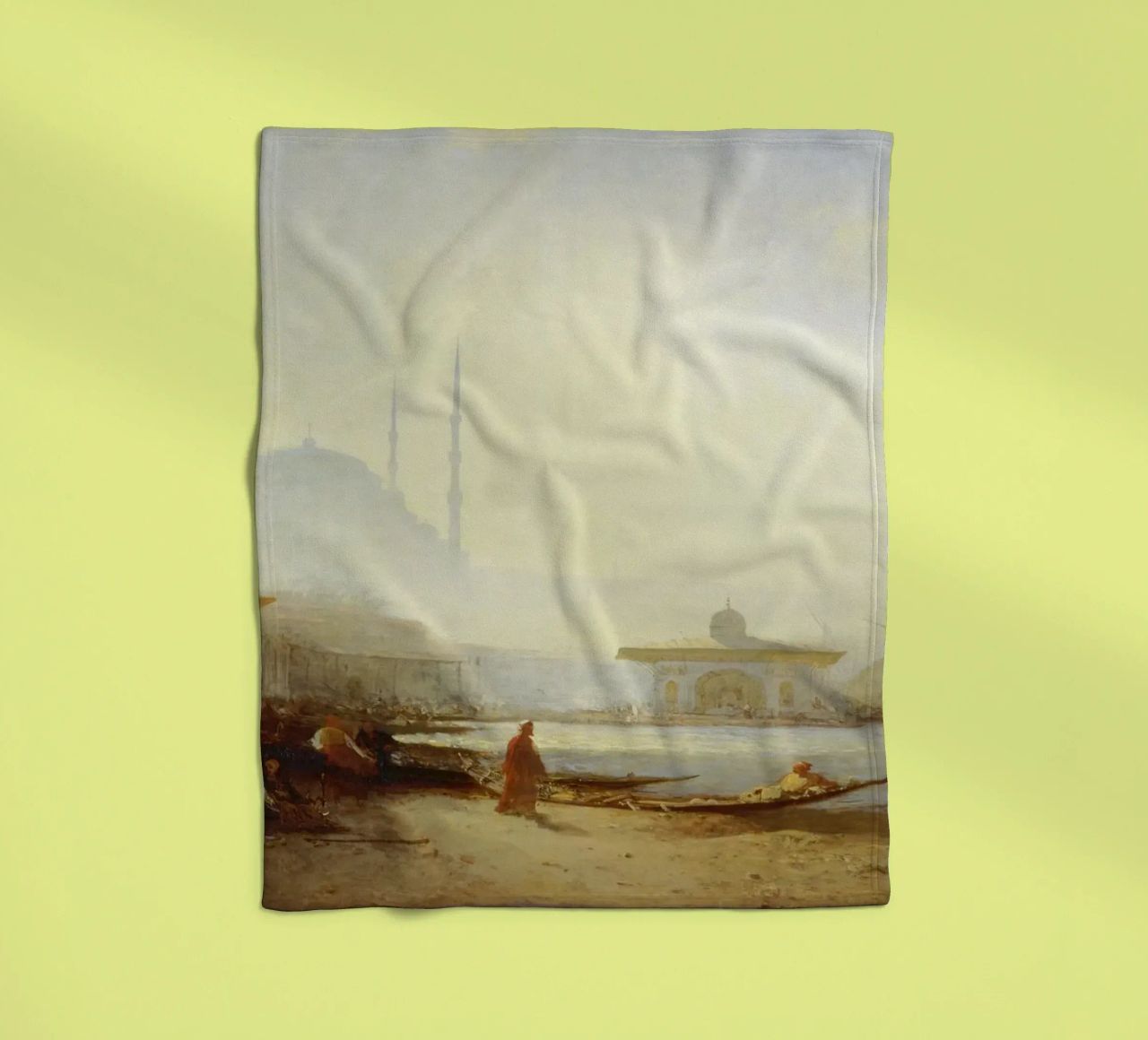 Felix Ziem - Blick auf Istanbul Fleecedecke von ARTOTHEK