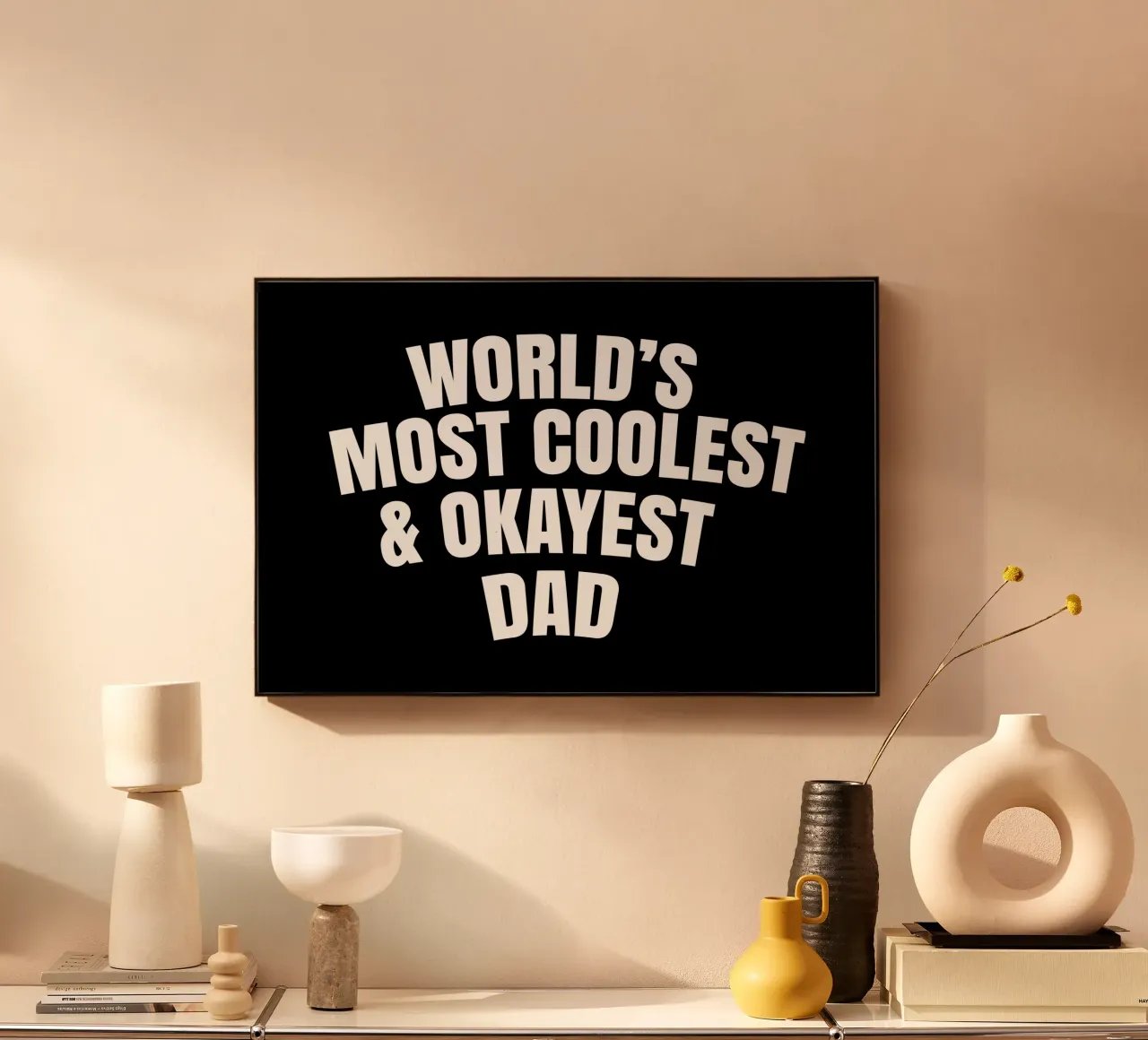 world's most coolest and okayest dad plexiglass da happieeagle