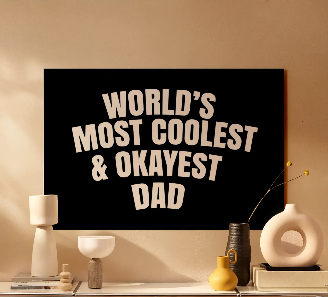 world's most coolest and okayest dad plexiglass da happieeagle