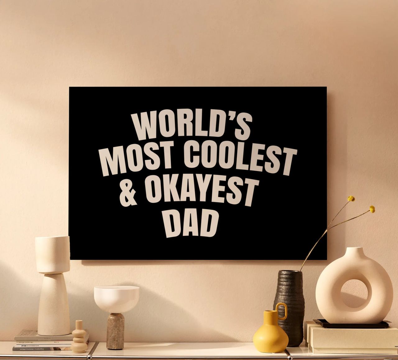 world's most coolest and okayest dad alluminio dibond da happieeagle