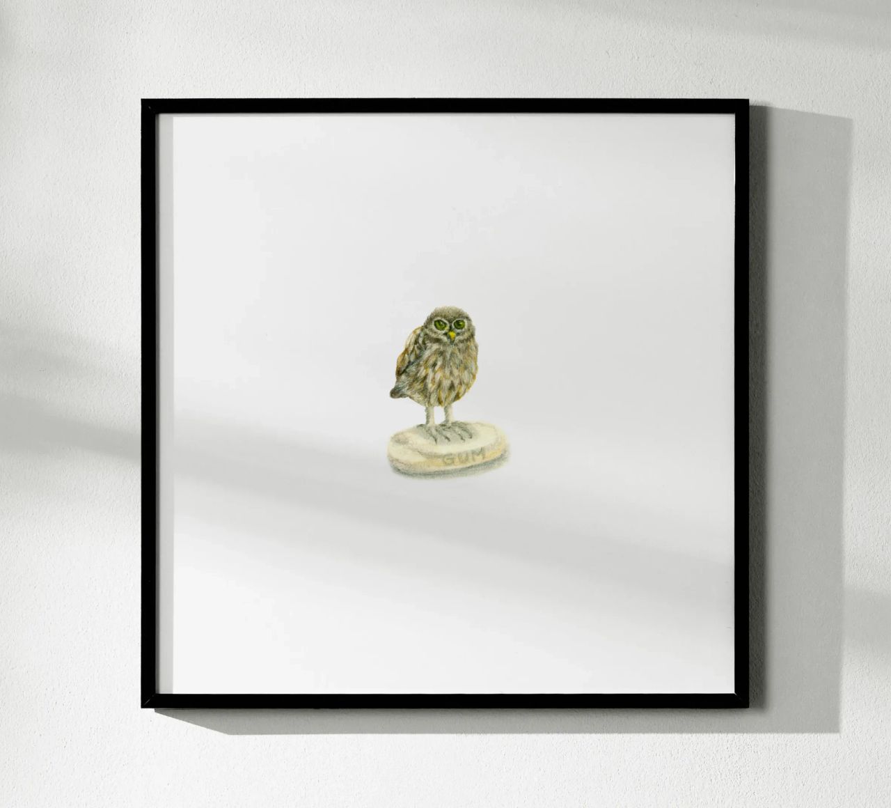 Winzige Eule Illustration: Aquarellmalerei auf Radiergummi Poster von Studio Patruschka