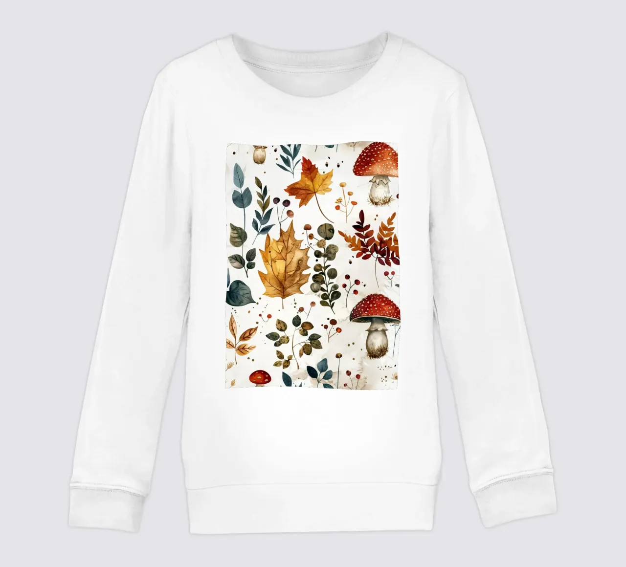 foglie e funghi d'autunno felpa bambino da Justyna Jaszke JBJart