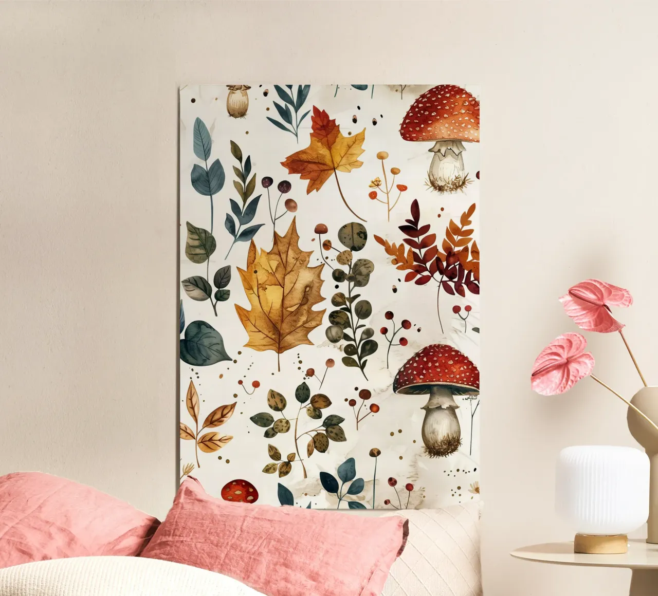 foglie e funghi d'autunno poster da Justyna Jaszke JBJart