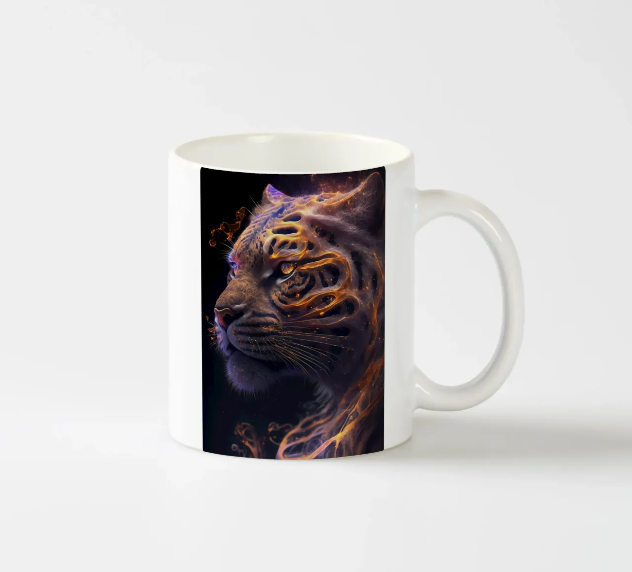 Galaxy Tiger ceramic mug by Lootprint