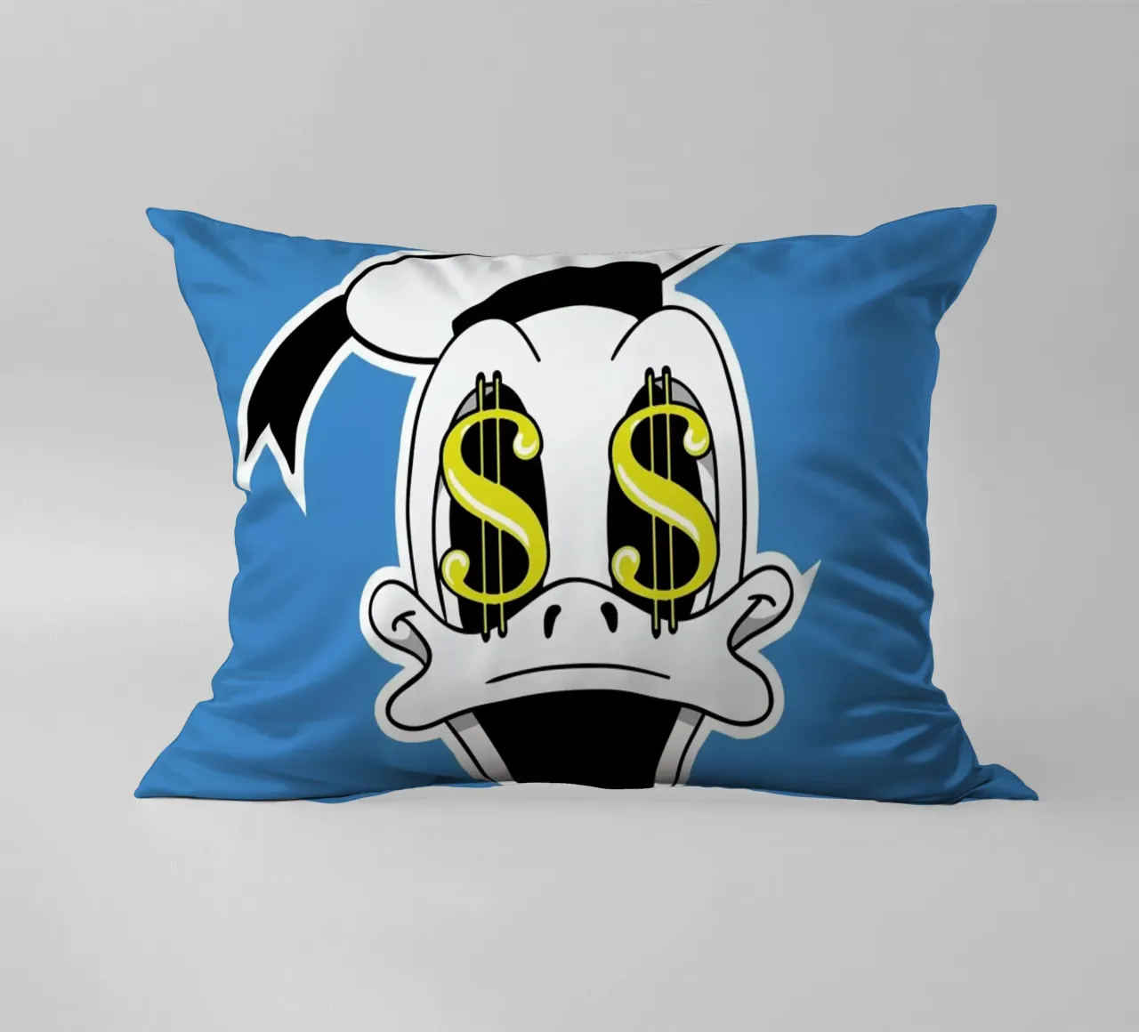 The Cash Duck decorative cushion by Zhi Yun Zhang
