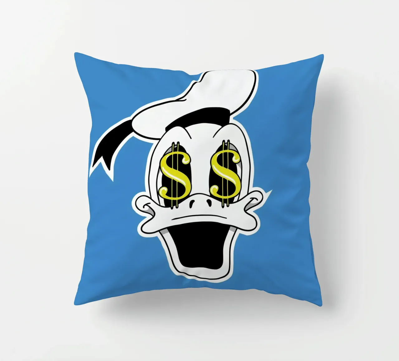The Cash Duck decorative cushion by Zhi Yun Zhang
