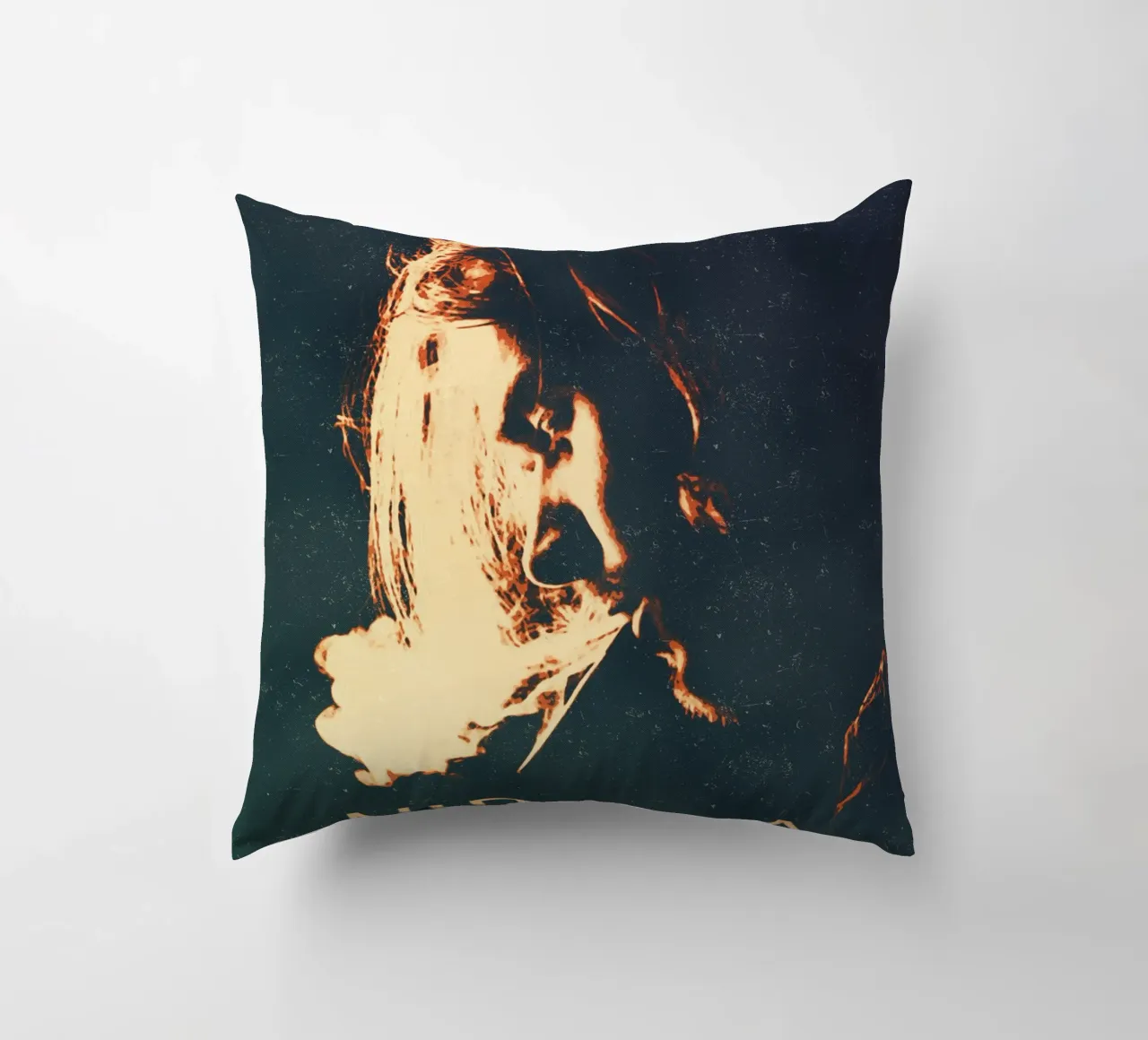 Nirvana 10 Art decorative cushion by music soul