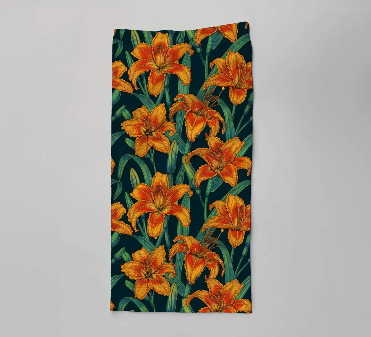 Fleurs de lys orange serviette de bain de Painted Nature