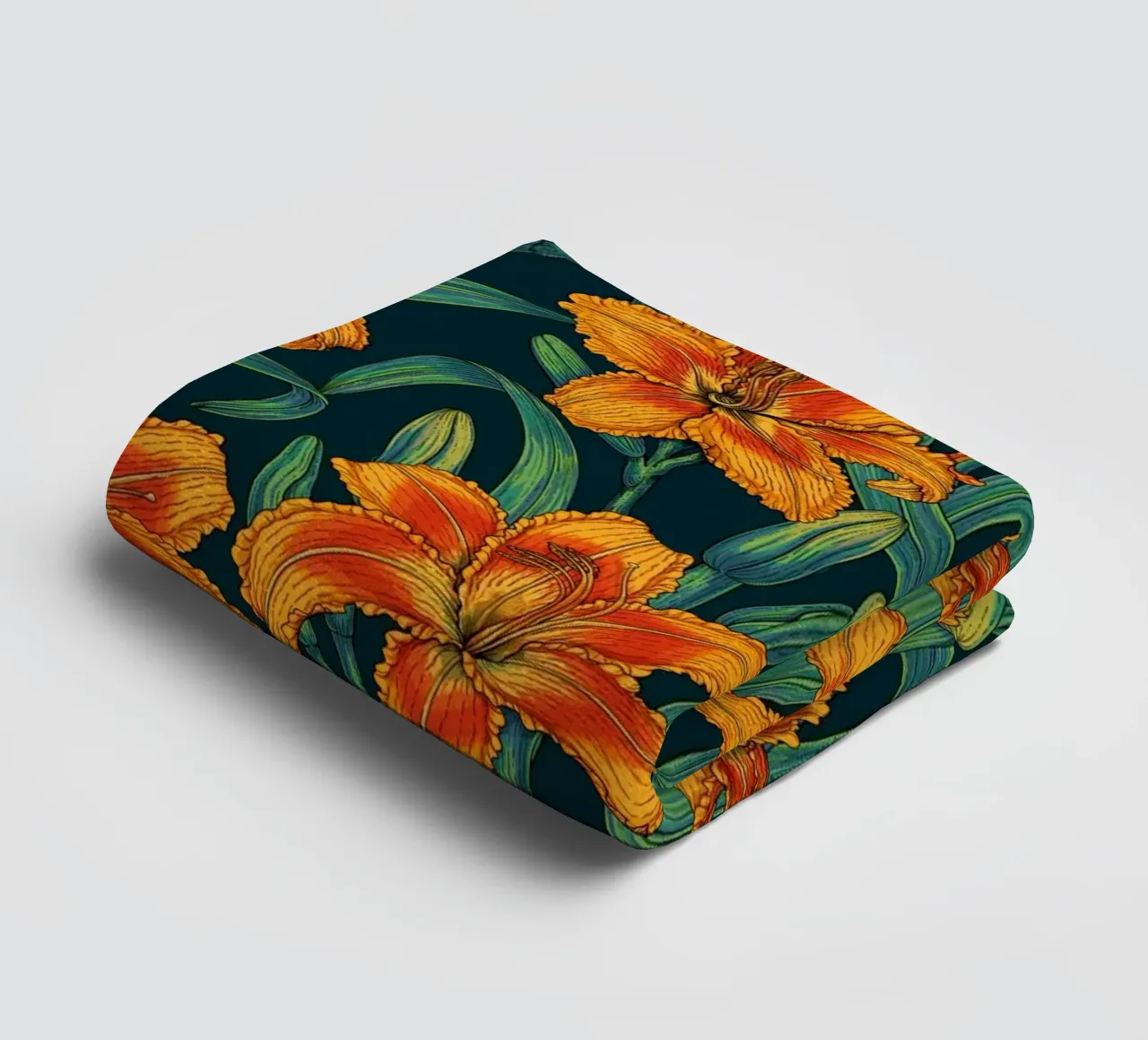 Fleurs de lys orange serviette de bain de Painted Nature