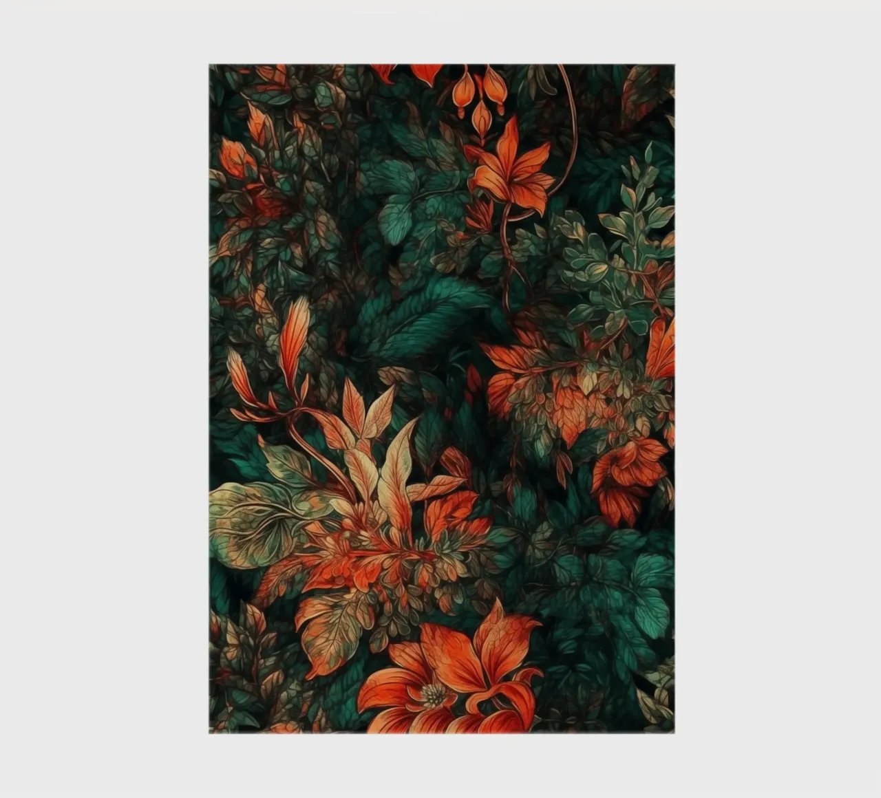 Flowers and leaves pattern notebook by Justyna Jaszke JBJart