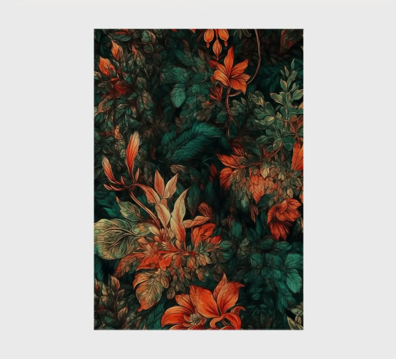 Flowers and leaves pattern notebook by Justyna Jaszke JBJart