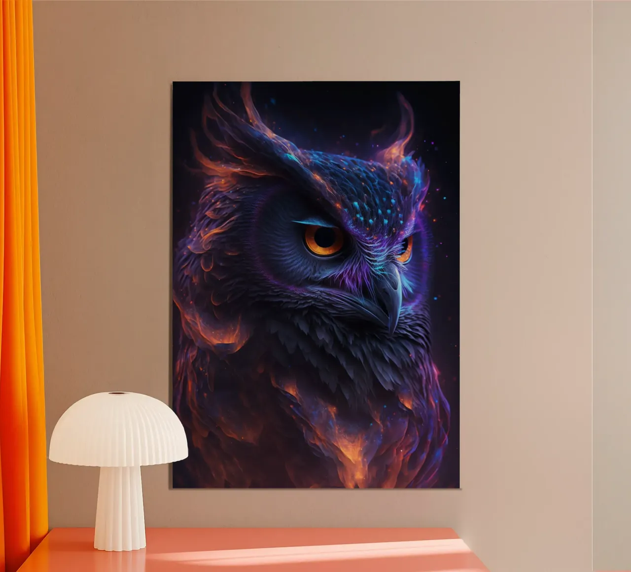 Gufo della Galassia poster con telaio in plastica da Lootprint