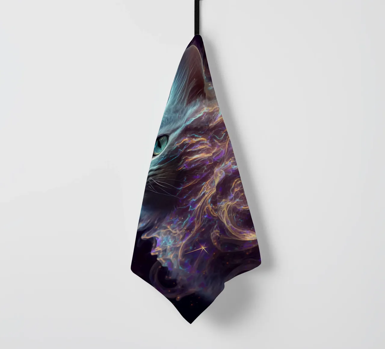 Galaxie Kätzchen Geschirrtuch von Lootprint