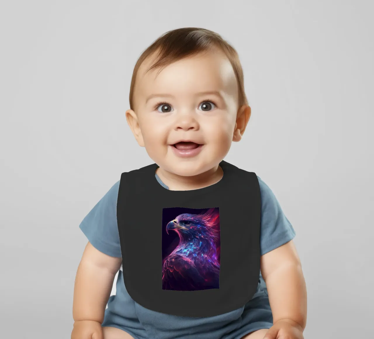 Galaxy Eagle baby bib by Lootprint
