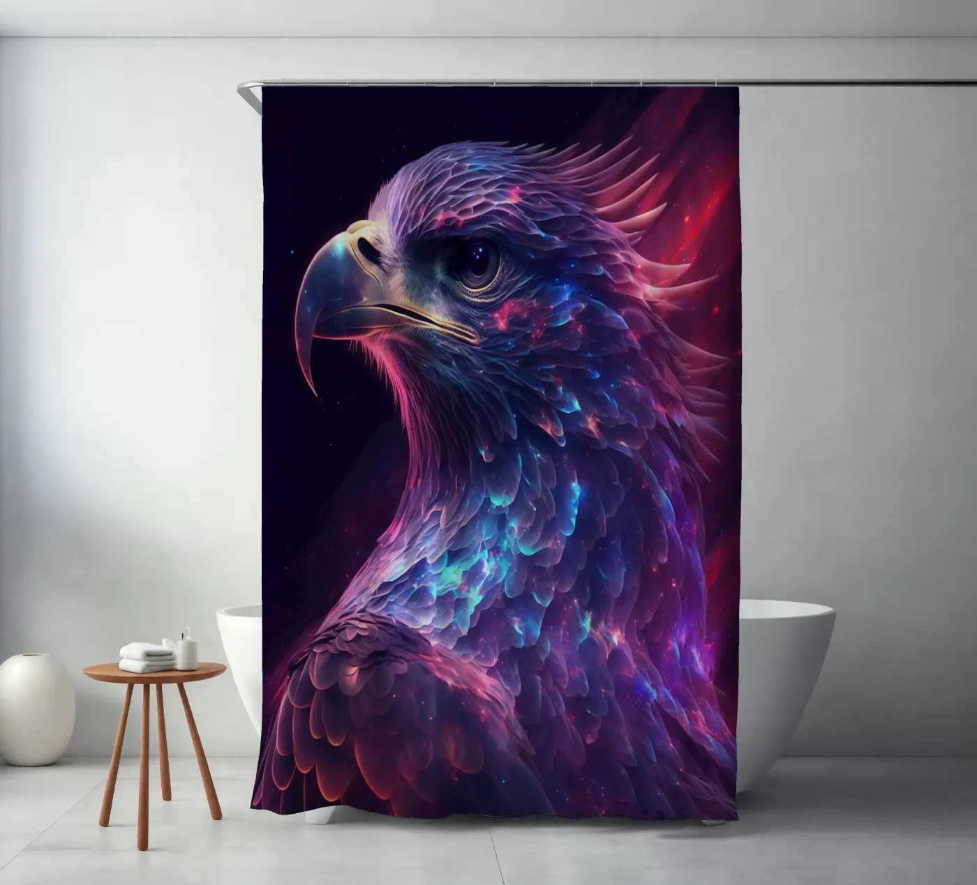 Galaxy Eagle Duschvorhang von Lootprint