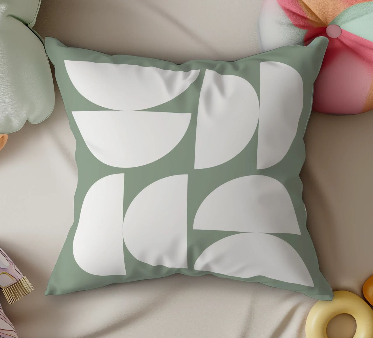 Astratto Boho metà secolo Pattern 16 cuscino da Paigaam Studio