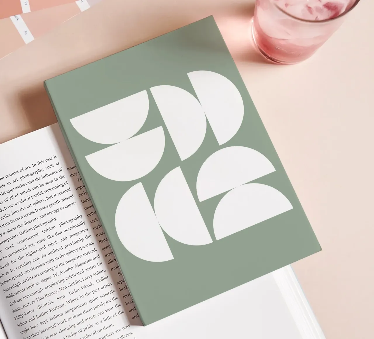 Astratto Boho metà secolo Pattern 16 diario da Paigaam Studio