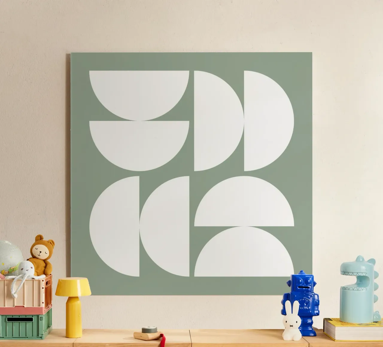 Abstract Boho mid century Pattern 16 acrylic glass by Paigaam Studio