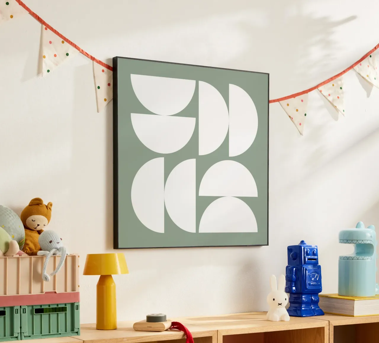 Abstract Boho mid eeuw Patroon 16 aluminium-dibond van Paigaam Studio