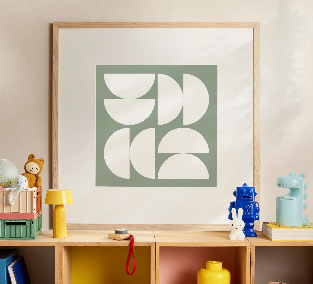 Astratto Boho metà secolo Pattern 16 poster da Paigaam Studio