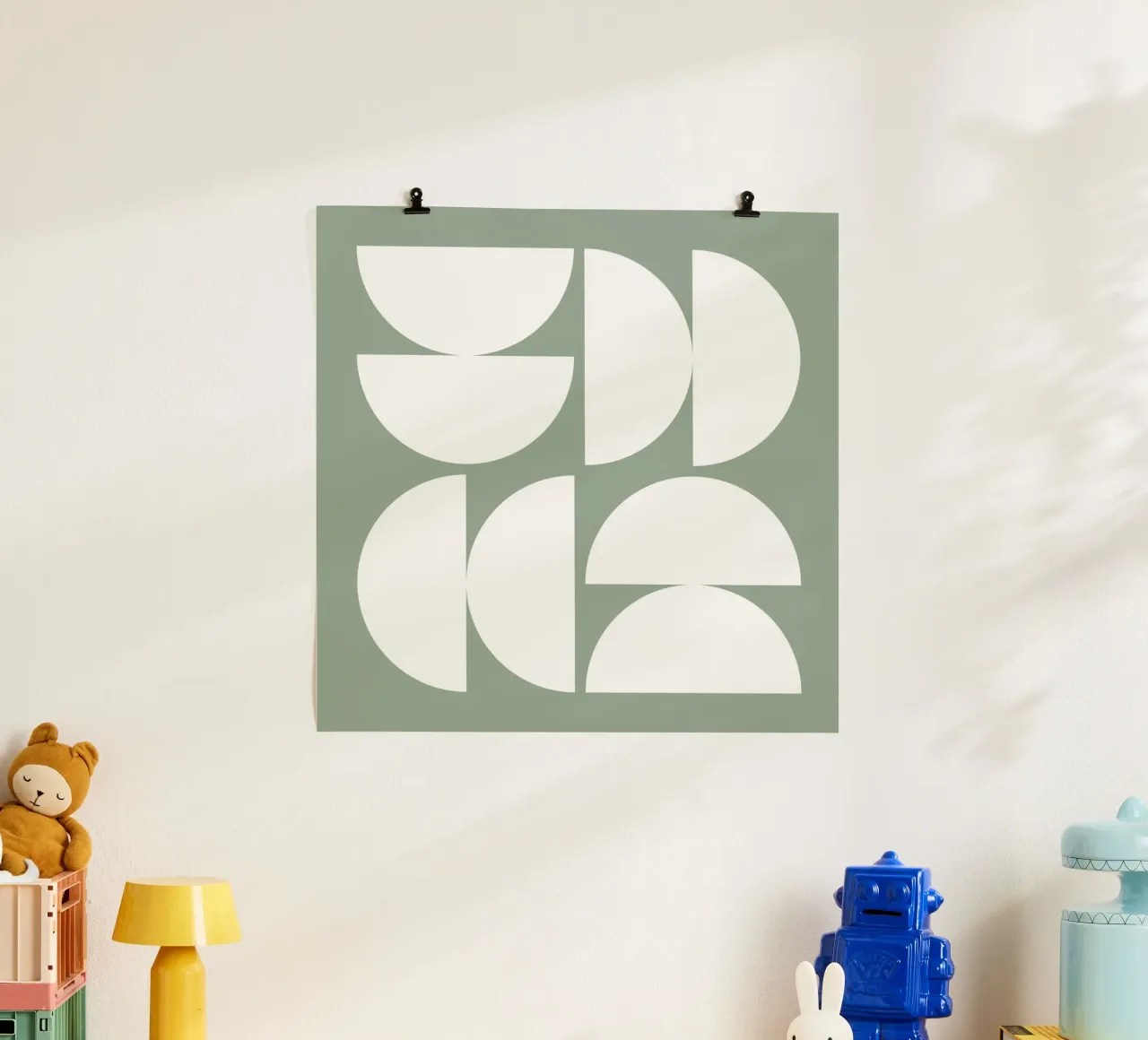 Astratto Boho metà secolo Pattern 16 poster da Paigaam Studio