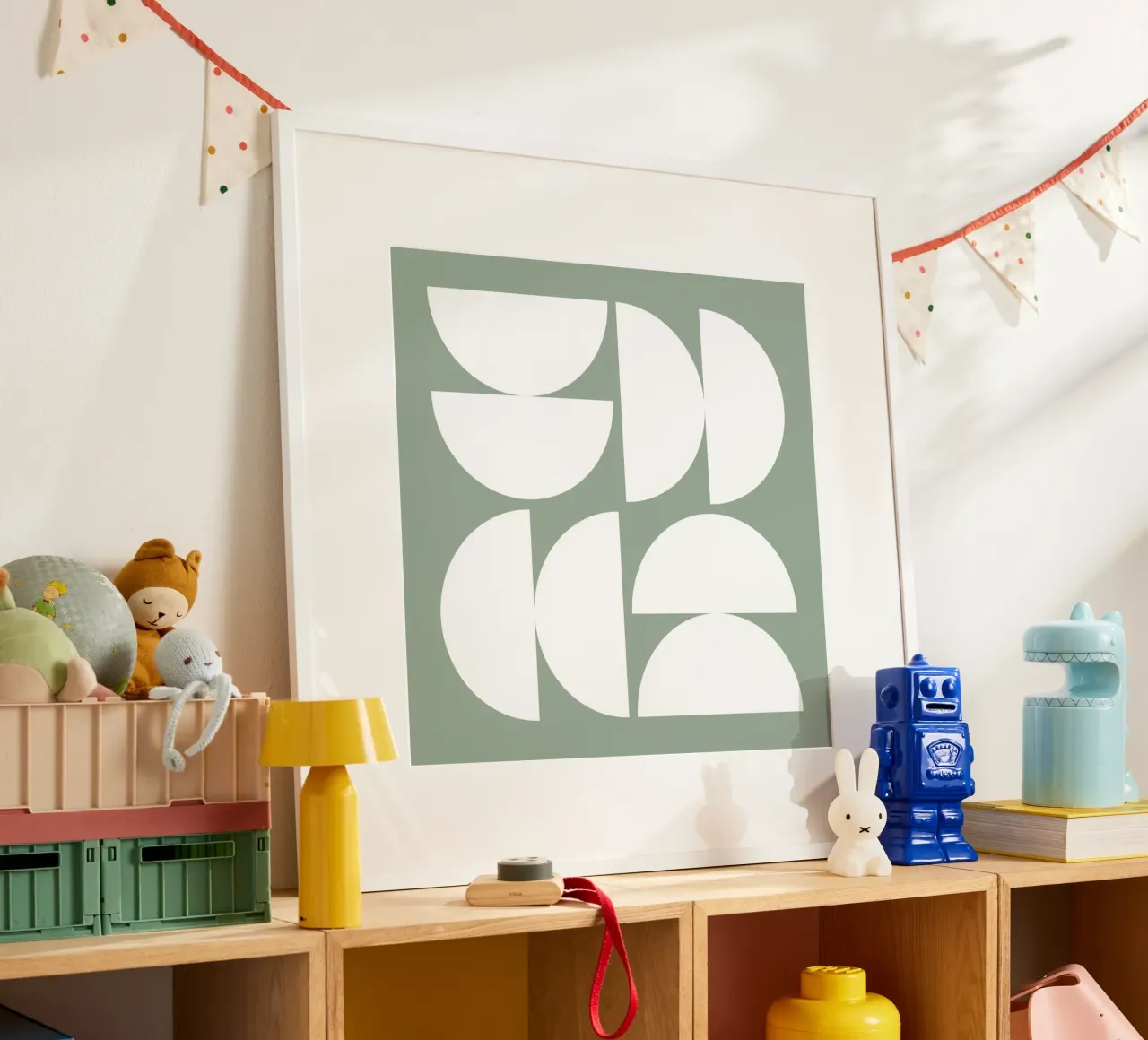 Astratto Boho metà secolo Pattern 16 poster da Paigaam Studio