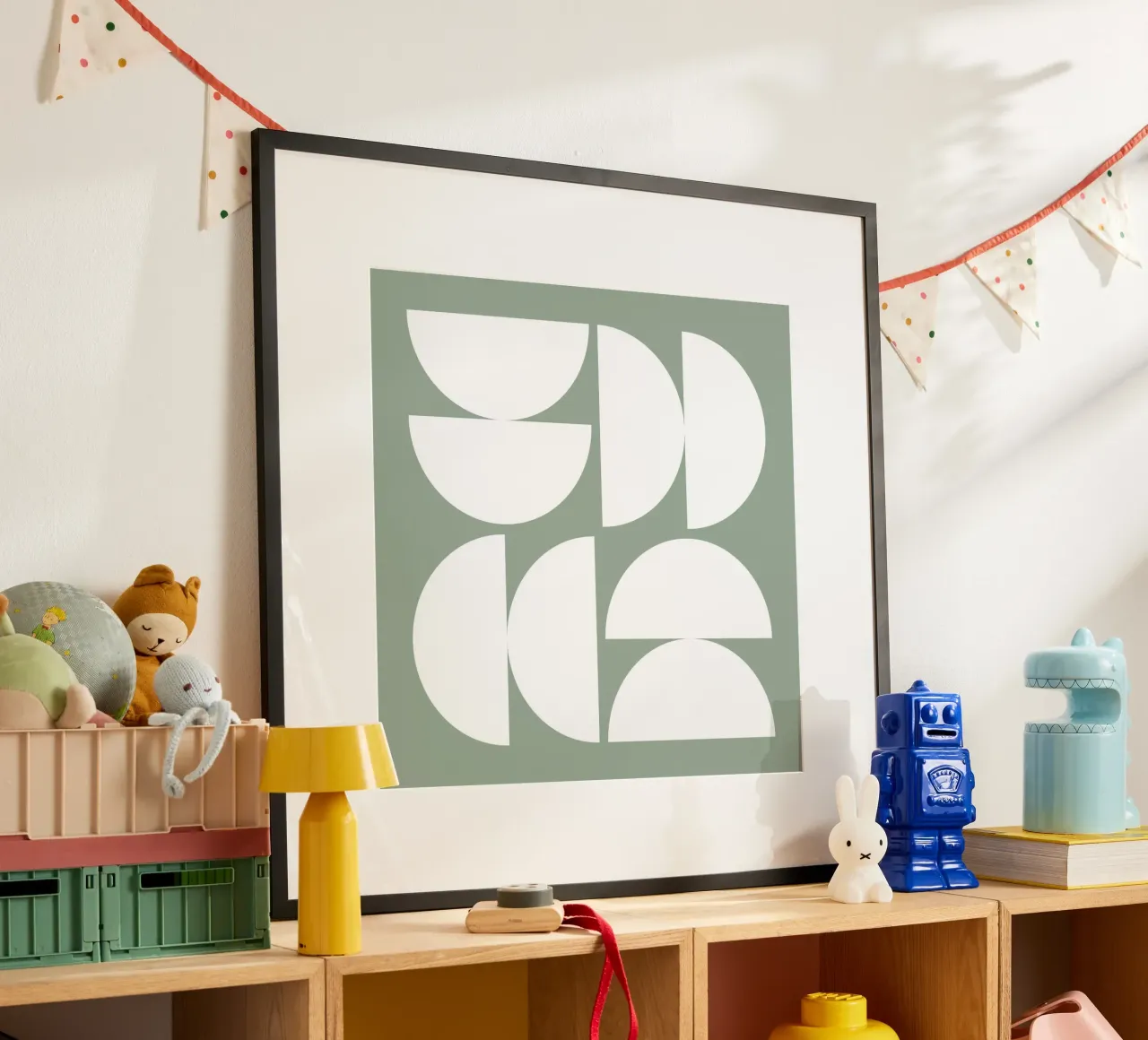 Astratto Boho metà secolo Pattern 16 poster da Paigaam Studio