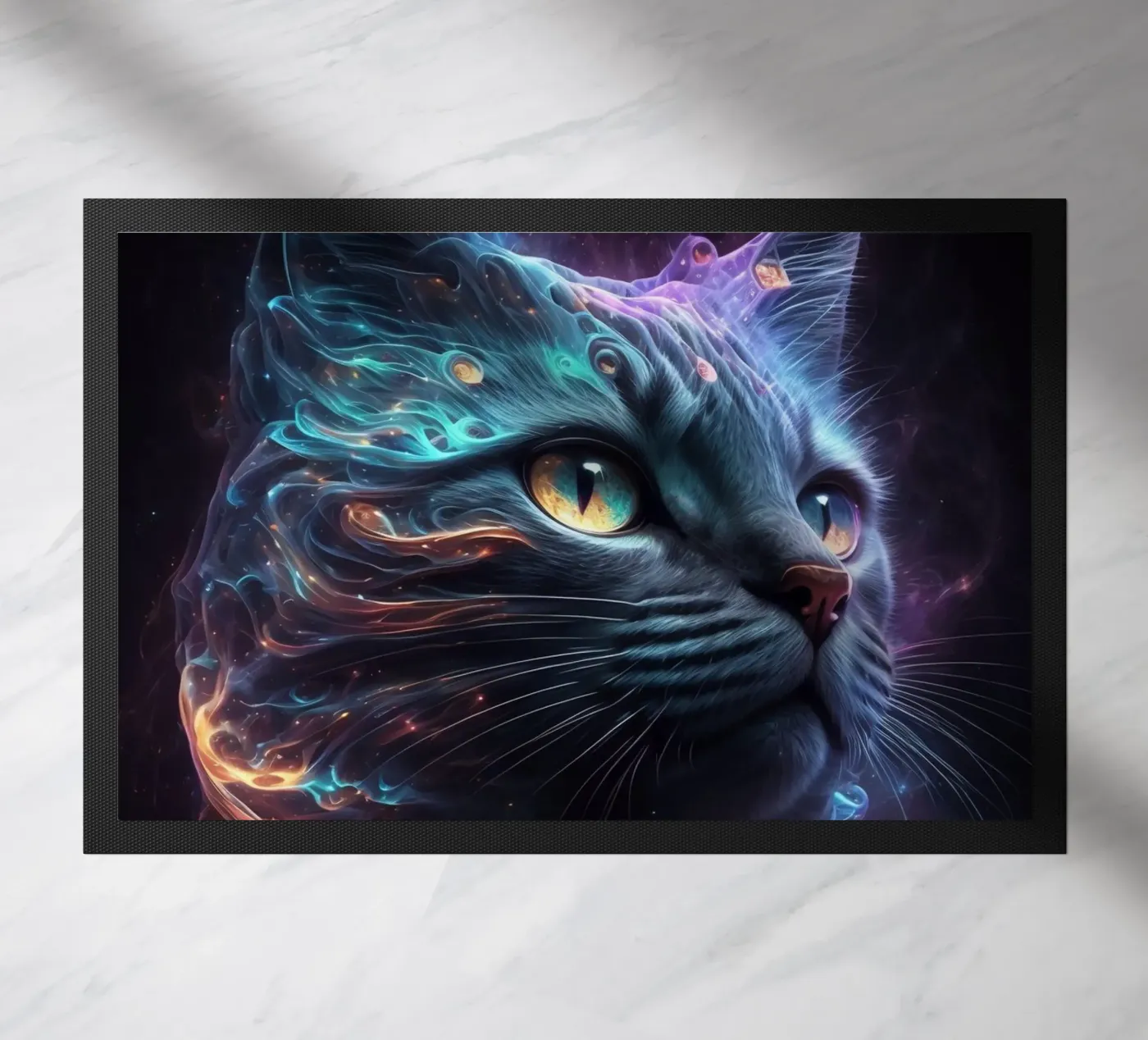 Galaxy Cat doormat by Lootprint