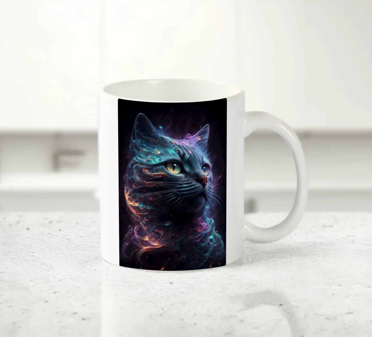Gatto della Galassia tazza in ceramica da Lootprint