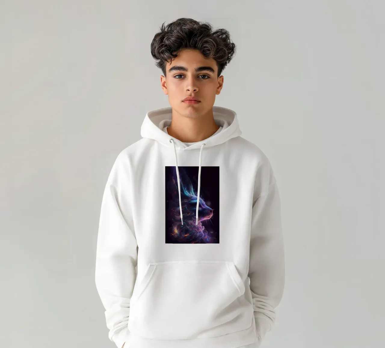 Coniglio della galassia felpa con cappuccio da Lootprint