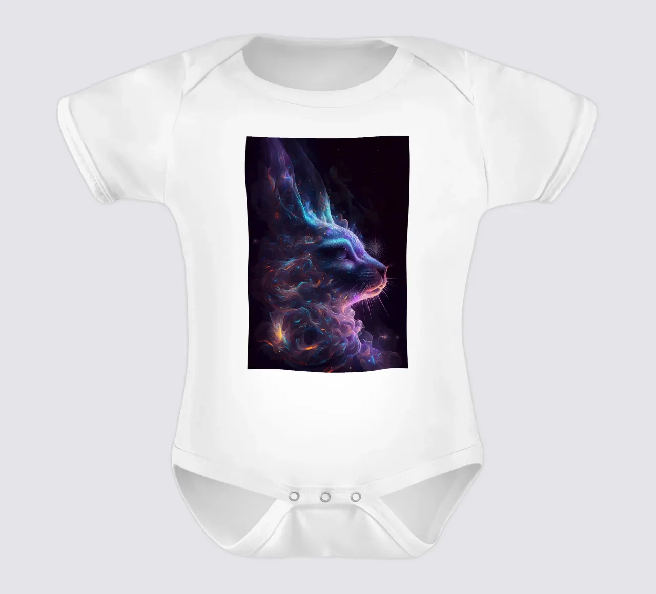 Coniglio della galassia body neonato maniche corte da Lootprint