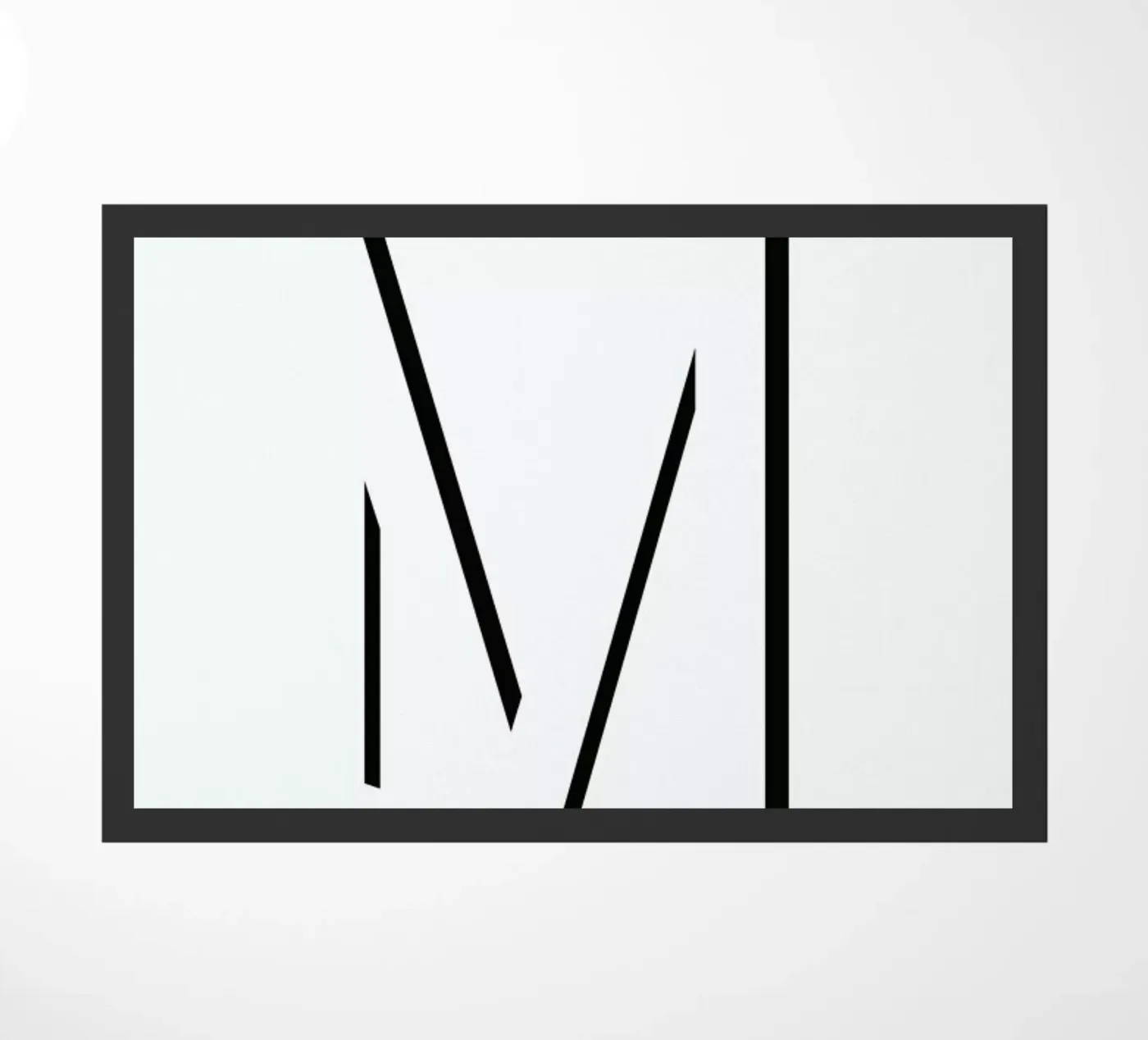 Alpha - M doormat by Emerybloom