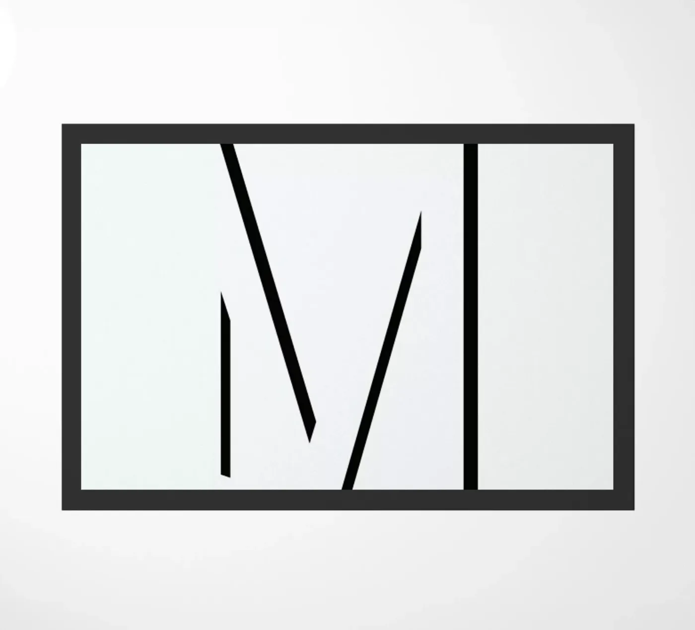 Alpha - M doormat by Emerybloom