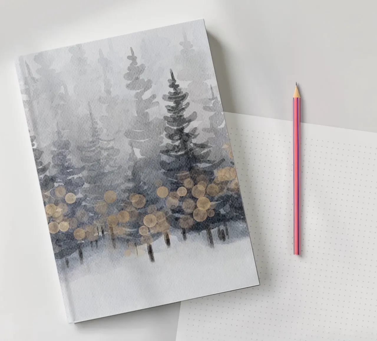 Goldener Winterwald notebook by Ohkimiko