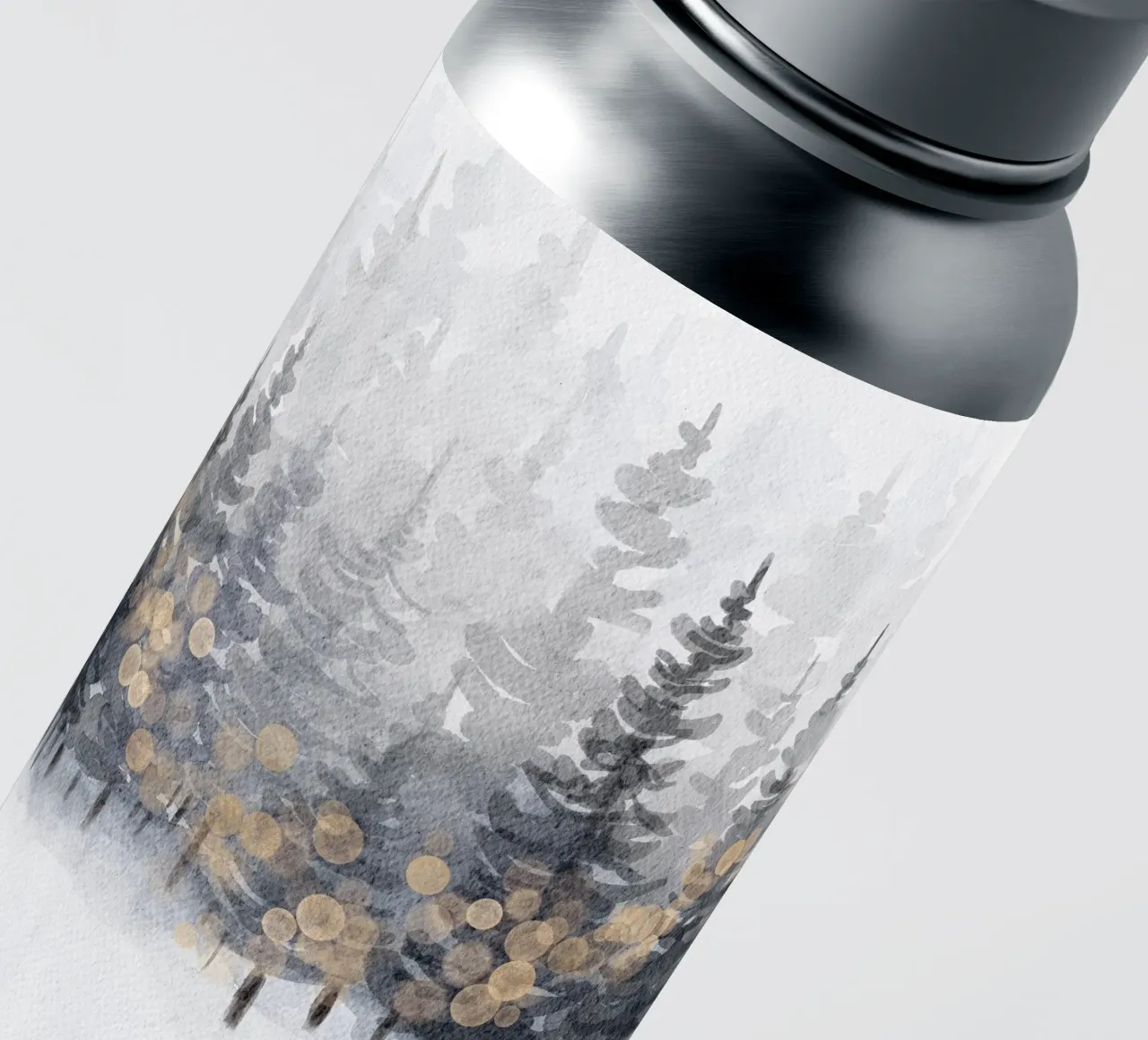 Goldener Winterwald Sticker von Ohkimiko