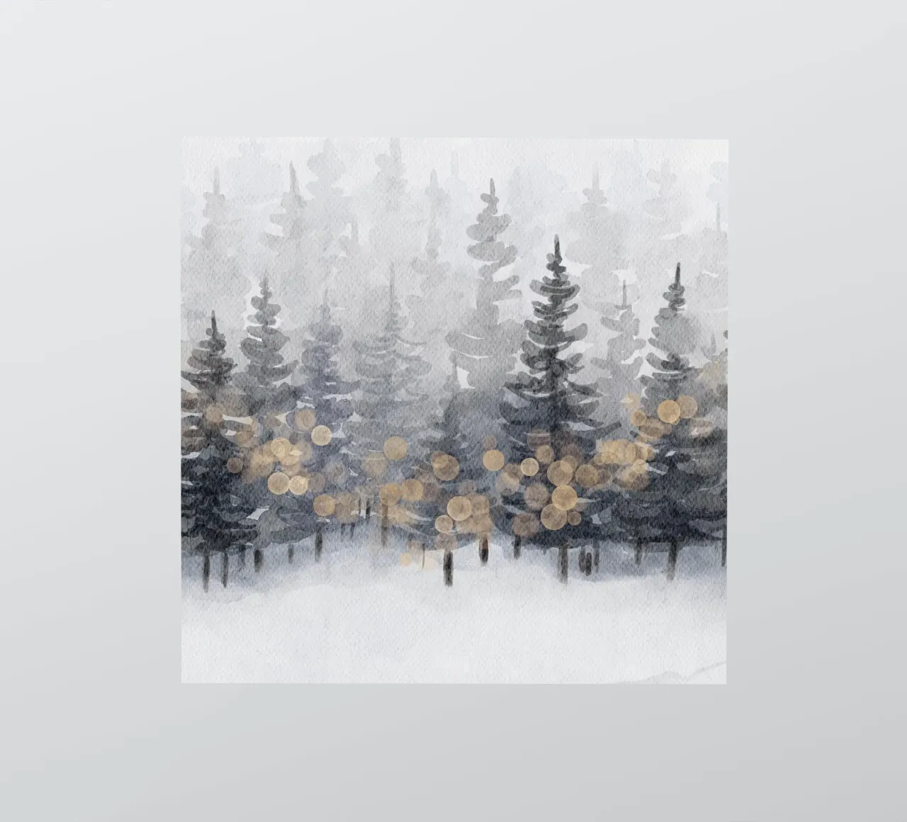 Goldener Winterwald Sticker von Ohkimiko