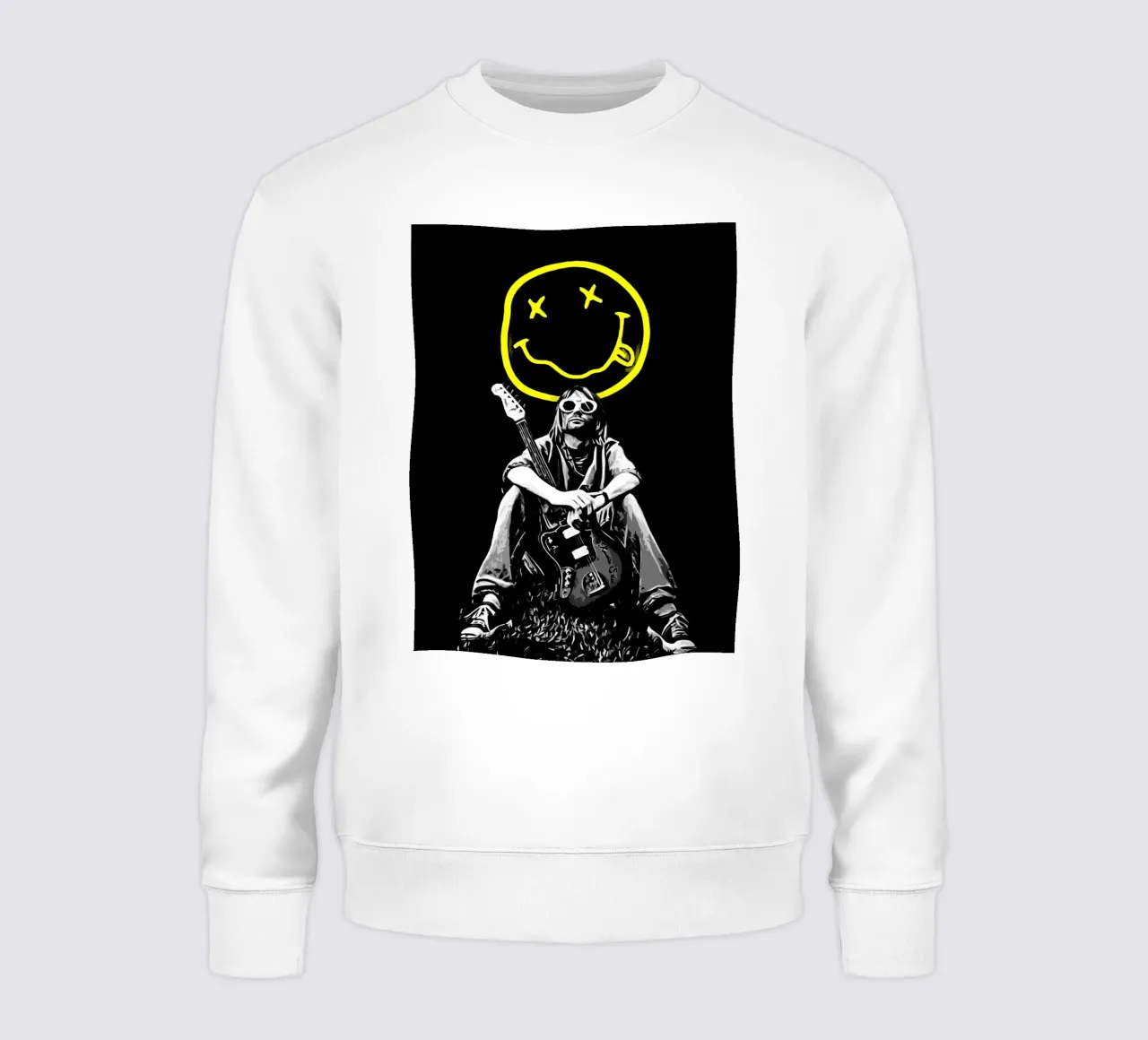 Smiley Face nirvana kurt cobain 1 felpa da music soul