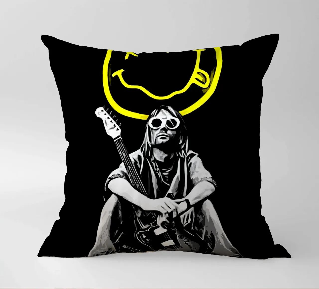 Smiley Face nirvana kurt cobain 1 cuscino da music soul