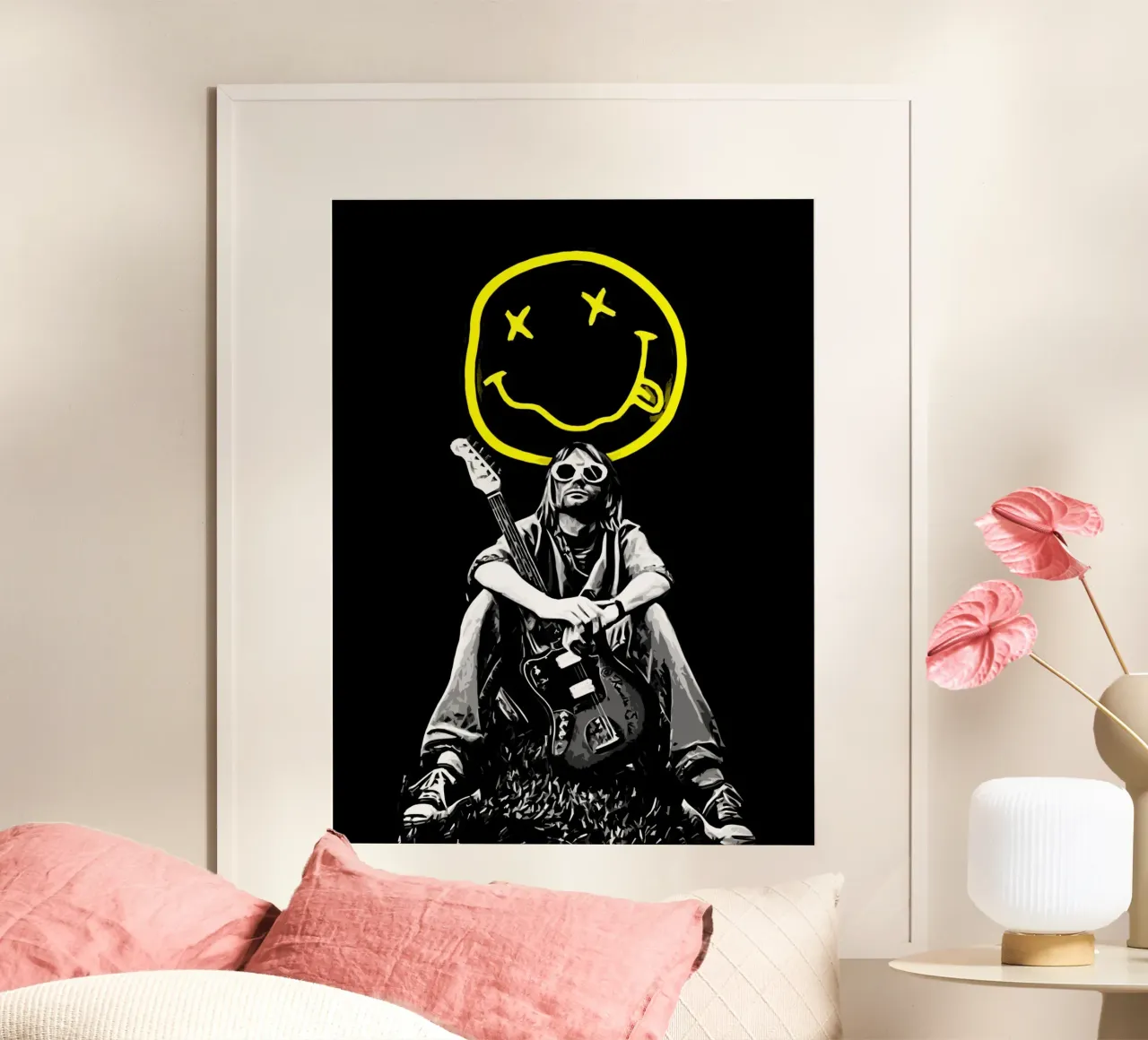 Smiley Face nirvana kurt cobain 1 carta hahnemühle da music soul