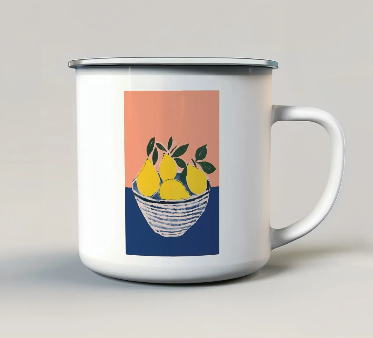 Boho Bella Vita 1 Lemons 1 tazza in smalto da Boho Print Collection