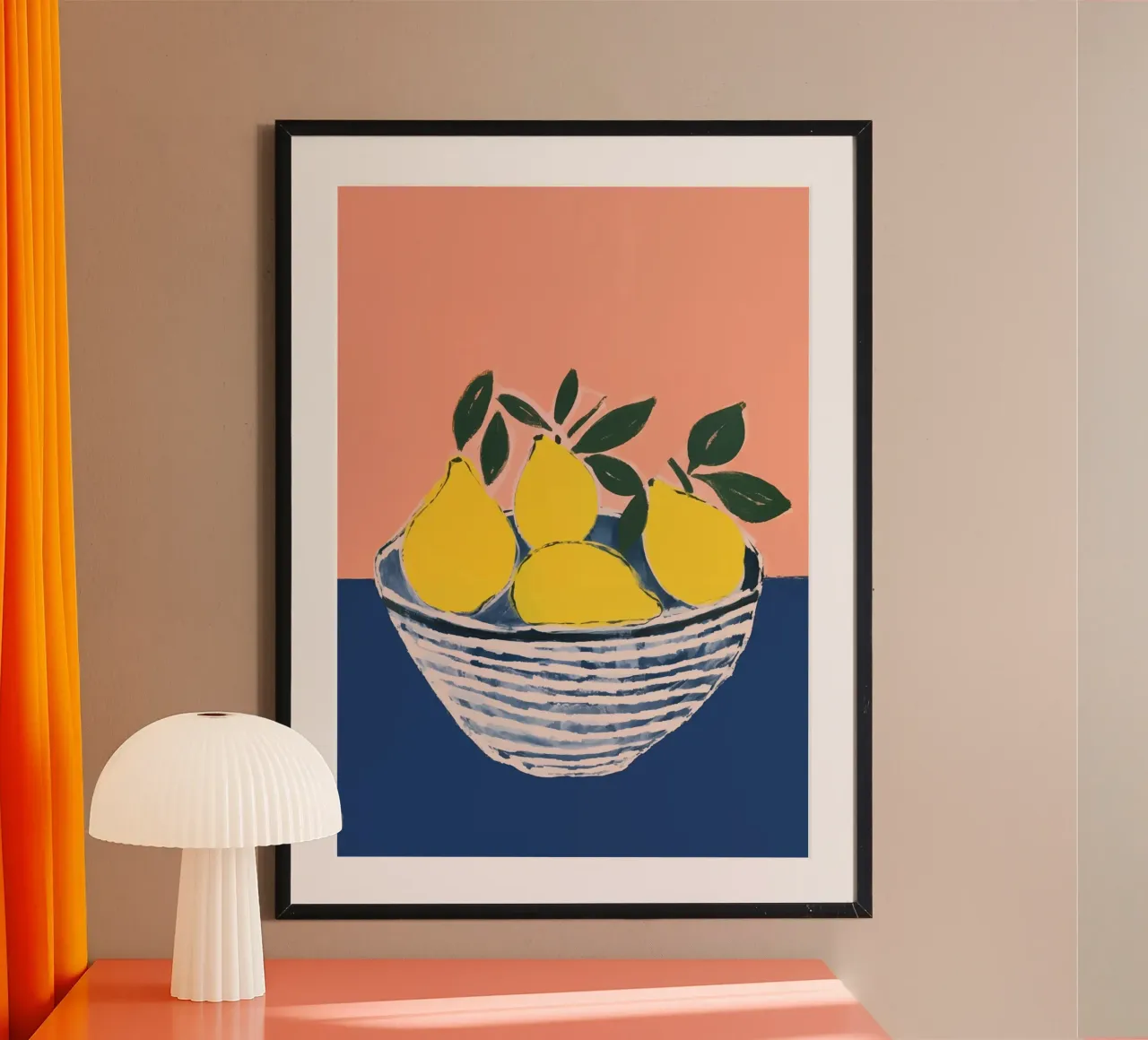 Boho Bella Vita 1 Lemons 1 poster by Boho Print Collection