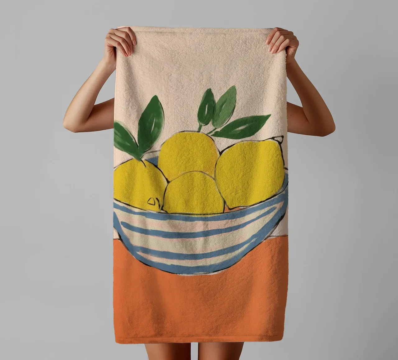 Boho Bella Vita 1 Lemons 2 asciugamano da bagno da Boho Print Collection