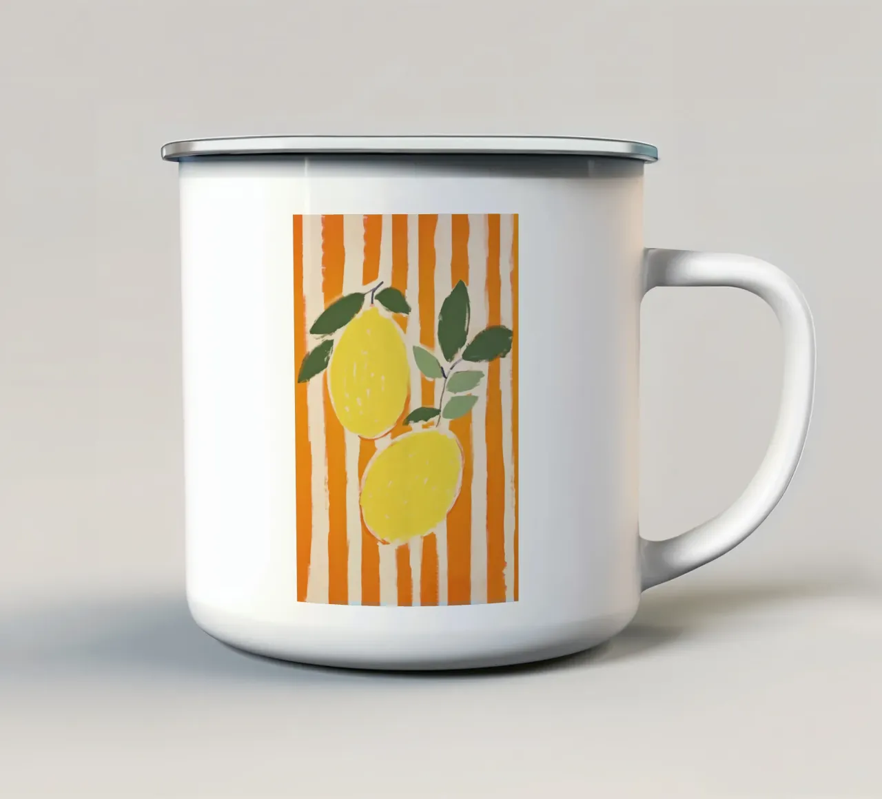 Boho Bella Vita 1 Lemons 3 tazza in smalto da Boho Print Collection
