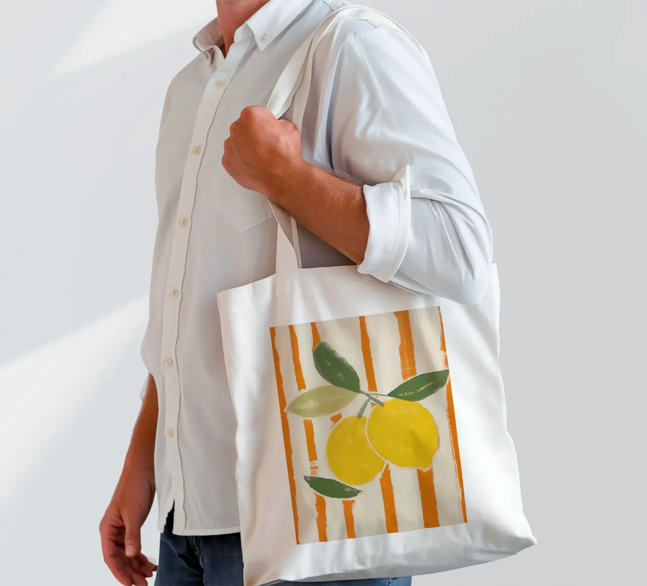 Boho Bella Vita 1 Lemons 4 tote bag by Boho Print Collection