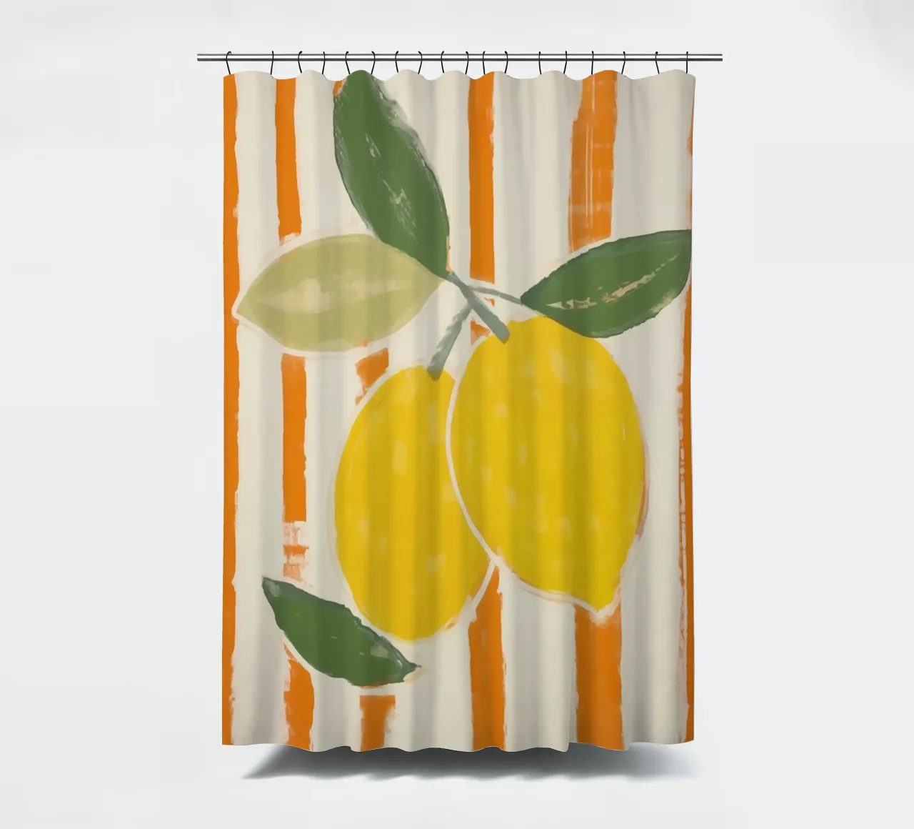 Boho Bella Vita 1 Lemons 4 shower curtain by Boho Print Collection